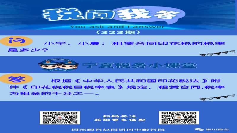 【税问我答】租赁合同印花税的税率是多少？