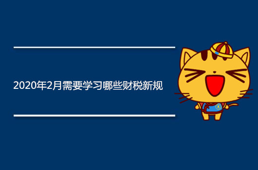 2020年2月需要学习哪些财税新规