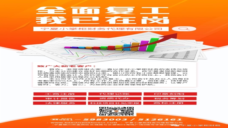 全面复工，我已在岗，实时服务！